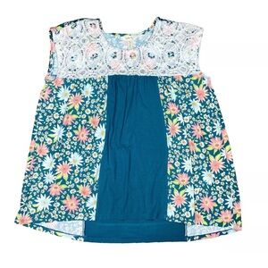 Matilda Jane Floral Teal Blouse